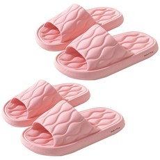 마켓플랜 트렌디 퓨어 거실 실내화, 핑크, 2개