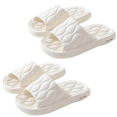 Market Plan 時尚波浪紋室內拖鞋, 白色, 2組