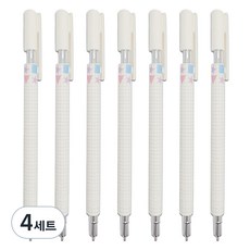 문구담 고급샤프 0.5mm 7p, 화이트, 4세트