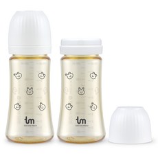 토비앤몰리 돗바니 PPSU 젖병 트윈팩, 화이트, 280ml, 2개