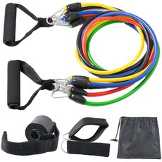 Babigongsik 瑜伽專用軟管式壓拉力帶組 5入, 混色