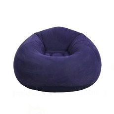 充氣懶人沙發/球形沙發, 加厚植絨PVC材質, 承重100公斤, 充氣後尺寸110*110*85CM, 咖啡/藍色