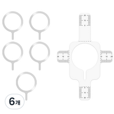 SKY Well MagSafe 相容智慧型手機磁吸金屬環貼片 5入, 銀色, 6個