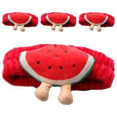 스위스녹스 동물 캐릭터 세안용 헤어밴드, 워터멜론, 4개