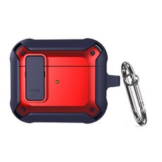 포티튜드 투톤클립 에어팟3세대 케이스 + 카라비너 세트, 레드네이비, 1개