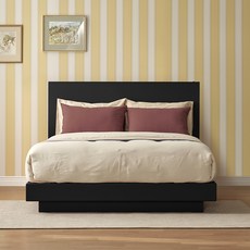 에스엘큐케이 소호 호텔 침대 + 하이브리드 매트리스 세트 방문설치, 블랙