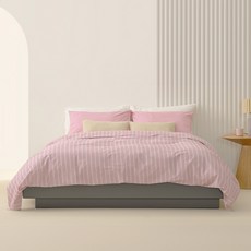 에스엘큐케이 모마 무헤드 침대 + 하이브리드 매트리스 세트 방문설치, 그레이베이지