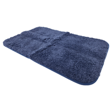 毛絨絨吸水防滑地墊, 多種顏色可選, 80 x 50cm, 藏藍色, 1個