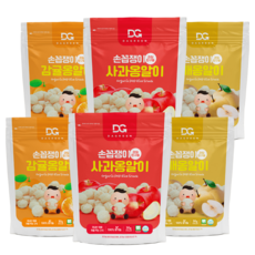 Sonkkopjaengi 水果風味米餅球 3款組, 柑橘口味+蘋果口味+梨子口味, 180g, 2組