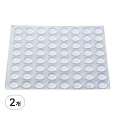 ALLHIGH 多用途防噪音防撞矽膠門貼 F型 64入, 單一顏色, 2個