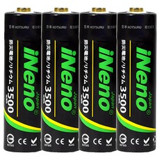 iNeno 艾耐諾 恆壓可充式 3號AA鋰電池 1.5V, 1個, 4個