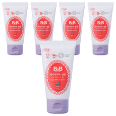 비앤비 베이비 무불소 치약 겔형 포도맛, 40g, 5개