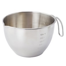 JAJU(자주) 물코가 있는 스텐 핸들 계량컵, 실버, 750ml, 1개