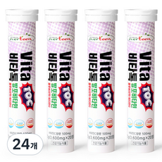 에버틴 비타톡 발포비타민 블루베리맛, 20정, 24개