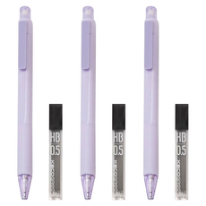 KaCO TURBO彩虹 HB自動鉛筆筆芯組 紫, 0.5mm, 3組