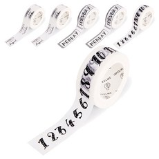 indi.k 和紙膠帶 月 + 星期 + 日期 套組 1.5cm x 7m, 2套, 混色