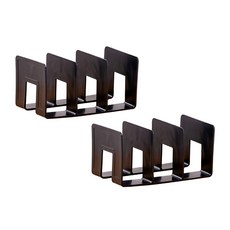 小麥購物 分隔書擋 3格 G475 303g, 雅致黑, 2個