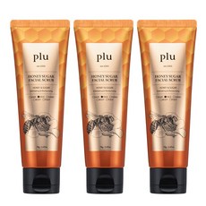 plu 蜂蜜臉部磨砂膏, 70g, 3條