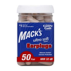MACK'S 美國 泡棉耳塞 日常防噪音 聚安酯, 50副, 1罐