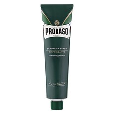 PRORASO 刮鬍膏 綠標 薄荷，150ml，含尤加利樹精油和薄荷醇, 1條