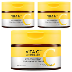 미샤 비타씨플러스 잡티씨 톤업 앰플패드 210g, 80매입, 3개