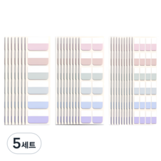어픽 대용량 인덱스 스티커 메모지 모란디 대 60p + 중 120p + 소 240p 세트, 5세트
