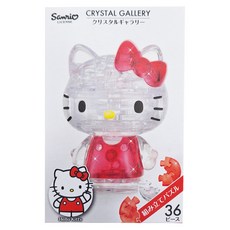 Sanrio 三麗鷗 Hello Kitty 3D立體拼圖 Set 36片, Hello Kitty 透明色 + 粉色, 1盒