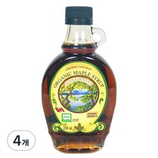 오리지널캐나디언 알레가니 유기농 메이플시럽, 250ml, 4개