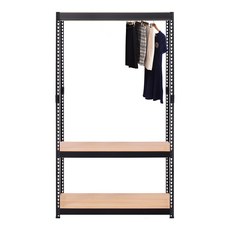스피드랙 V2 3단 행거 1200 x 600 x 2100 mm + 봉, 블랙
