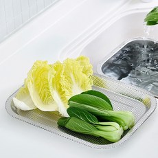 Le made ALL 304不鏽鋼瀝水碗盤架托盤, 1層, 1個, 銀色