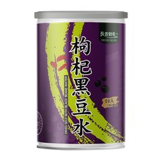 長青穀典 枸杞黑豆水 嚴選黑豆文火焙煎 優質枸杞肉質豐厚柔軟 三角立體茶包 簡單沖泡 (8公克 X 10包), 80g, 1罐
