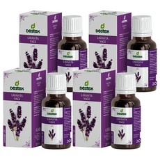 Destek 아로마 라벤더 100% 에센셜 오일 원액, 20ml, 4개