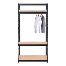 스피드랙 V2 봉1 4단 스탠드 행거 1000 x 400 x 2100 mm, 블랙