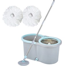 Osyeonwellribing 旋轉拖把組+替換拖把頭 2入, 1組