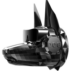 D.O.G 車用芳香劑 D-E1 杜賓犬 金屬黑 白棉花, 1個