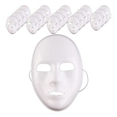 LivingDA 裝扮用白色塑膠面具, 單色