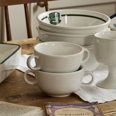 MAISON OBJET 勞倫斯雙耳湯碗, 奶油白, 2個