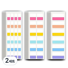 코쿠리 인덱스 접착 메모지 분류 스티커 3종 x 20p 세트 형광색 6W0269, 2세트