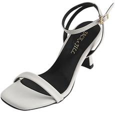 JACK&JILL 女士繫帶涼鞋 7cm JB2450, 235, 白色