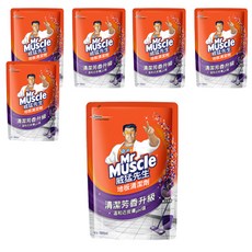 威猛先生地板清潔劑補充包 清潔芳香升級 快乾不黏腳, 1.8L, 6包