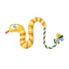 Mailcat 狗狗 Animal Air 啾啾大眼蛇娃娃線球玩具, 1個, 黃色蛇