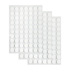 Mariforet 強力黏著圓形貼紙 10mm 70入, 透明, 3個