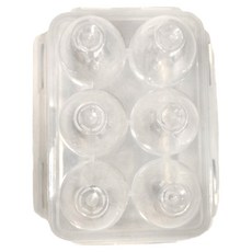 KOVEA 樂扣防震6入蛋盒 戶外露營野炊 攜帶方便 外盒高強度 耐壓 抗撞 保護雞蛋 可堆疊存放 壓扣式包裝, 透明色, 1個