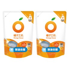 Orange House 橘子工坊 去油淨味碗盤洗滌液補充包 500ml*2包
