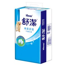 Kleenex 舒潔 棉柔舒適平版衛生紙 300張, 6包, 1袋