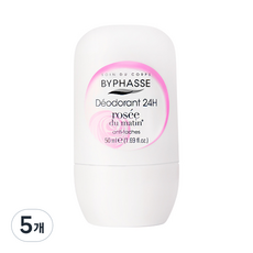 바이빠세 롤 온 데오드란트 24H 로즈향, 50ml, 5개