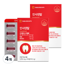 대웅생명과학 인사덴탈 112.5g, 90정, 4개