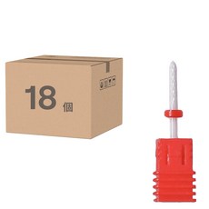 美甲陶瓷打磨頭 12 細磨紋火箭頭 6g 6個, 紅色, 3組