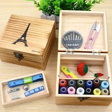 木箱縫紉針線盒組 78件入, 混色, 1套