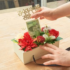 ASPASIA 康乃馨禮盒 +留言字串, 紅色